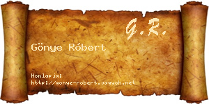Gönye Róbert névjegykártya