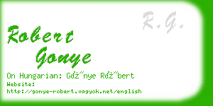 robert gonye business card